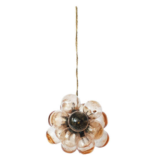 Blush Glass Ball Cluster Ornament