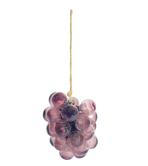 Plum Hand-Blown Glass Cluster Ornament