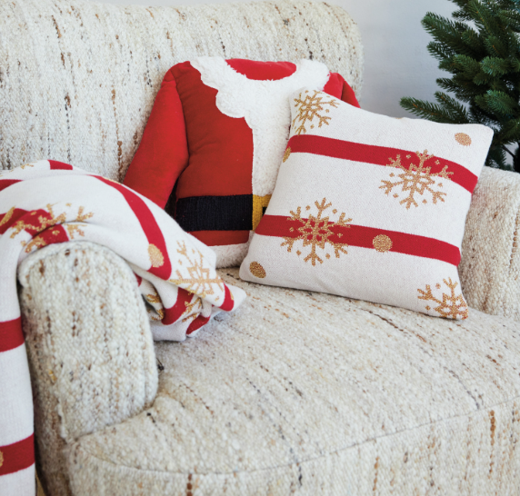 Velvet Santa Coat Shaped Pillow