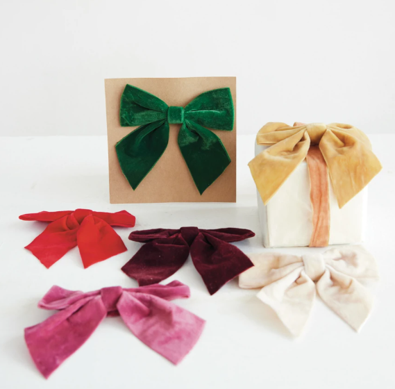 Velvet Clip-on Bow - 6 Colors