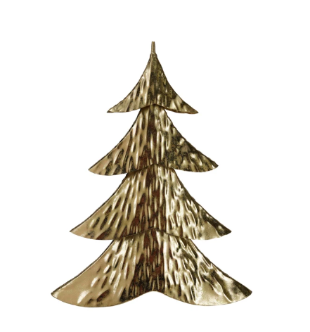 Gold Hammered Metal Tree - L