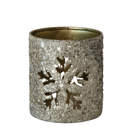 Tealight Holder w/ Snowflake Cut