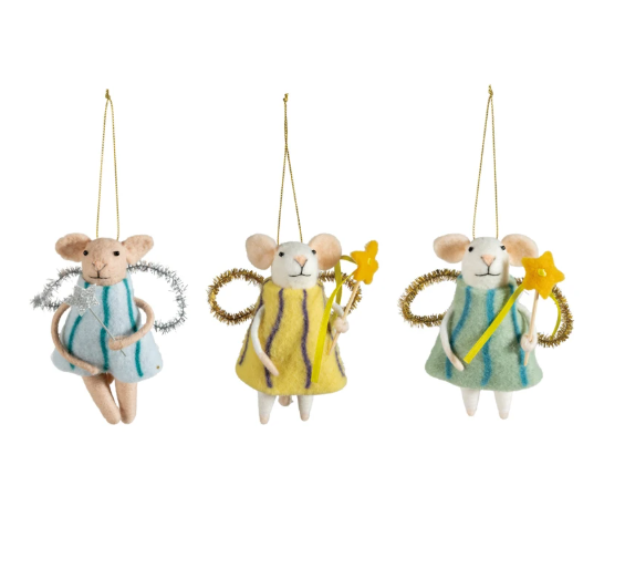 Felt Fairy Mouse Ornament - 3 Styles