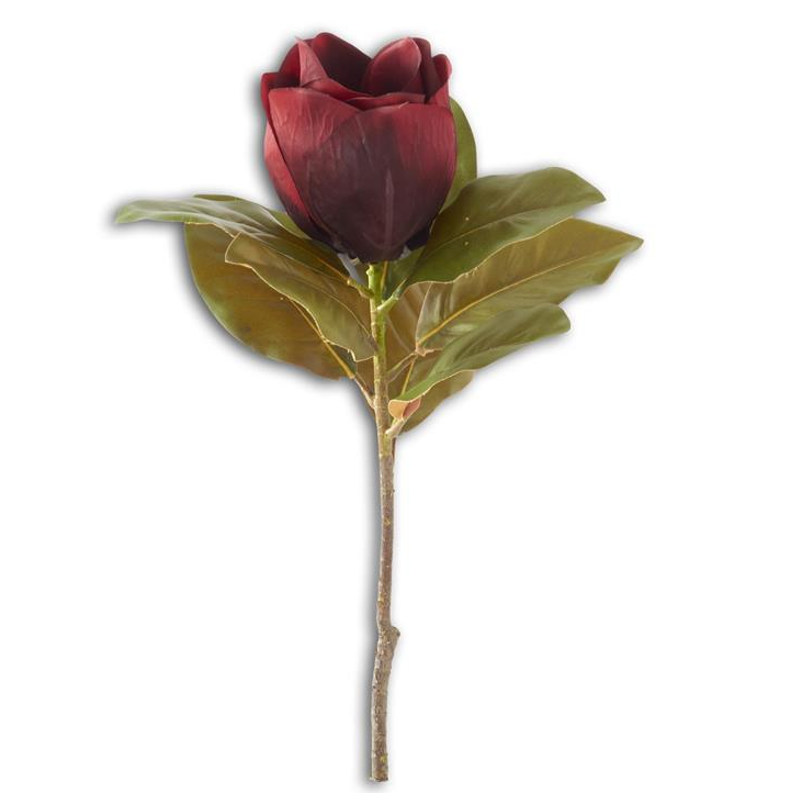 17 Inch Burgundy Magnolia Stem