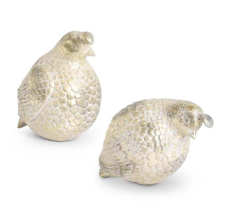 Gold Resin Partridges - 2 Styles