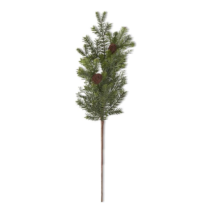 30 Inch Mixed Pine Real Touch Stem w/Pinecones