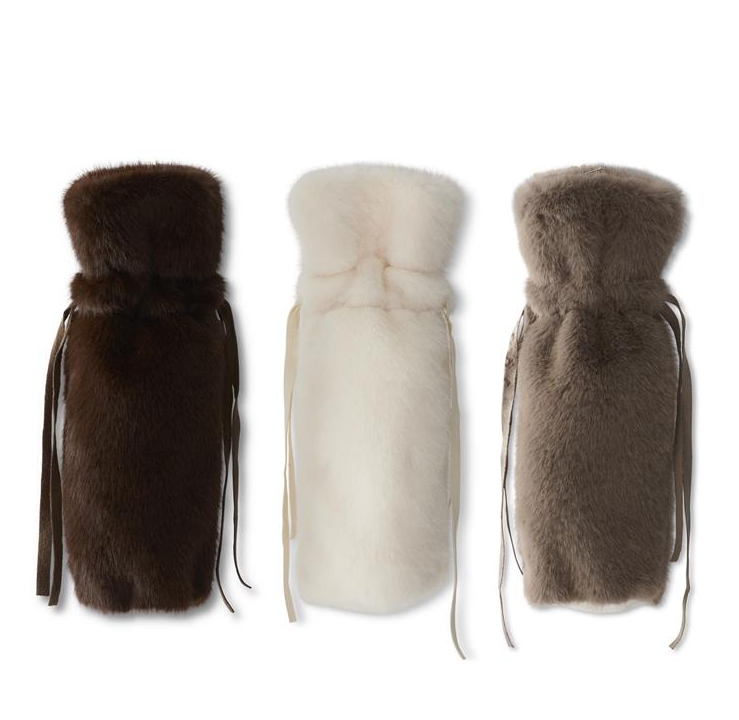 Vegan Fur Wine Bags - 3 Colors