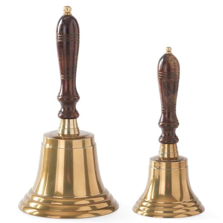 Brass Hand Bells w/ Wood Handle - S
