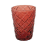 Red Embossed Drinking Glass/Tealight Holder