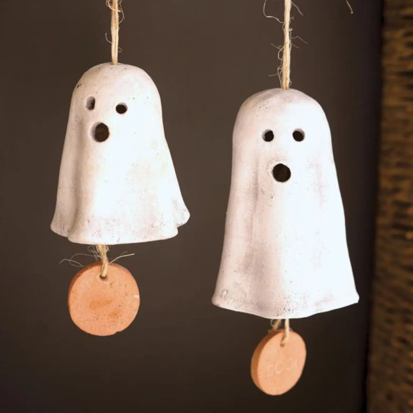 Clay Hanging Ghost Chime - SM