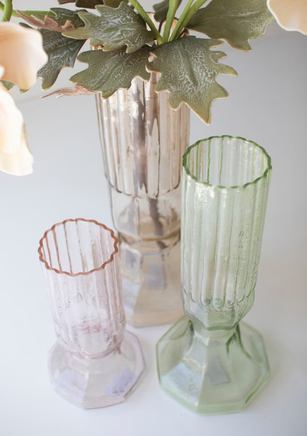 Fluted Glass Vase - Small