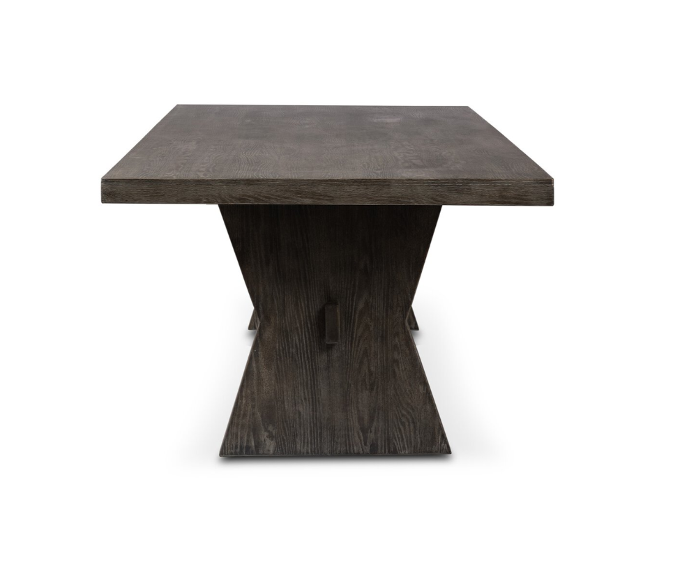 108" Tia Dining Table - Black Burnt Oak
