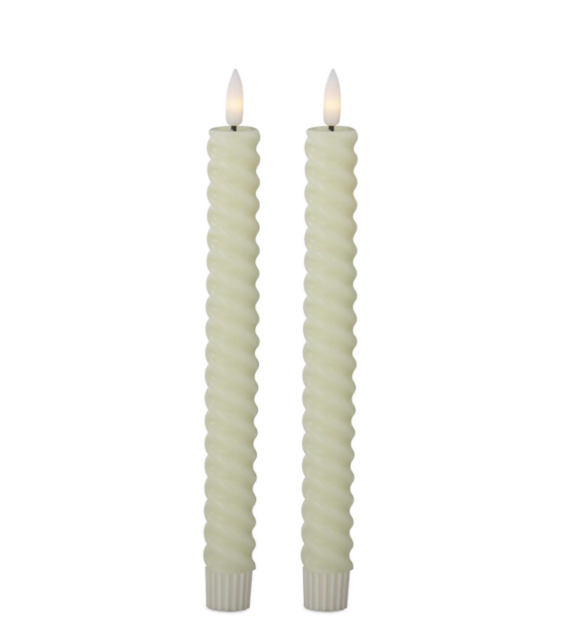10" LED Spiral Taper Set - Cream