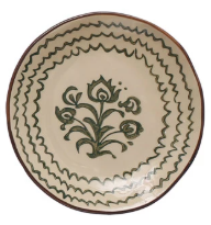 Hand-Painted Stoneware Floral Plate - 4 Styles