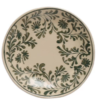 Hand-Painted Stoneware Floral Plate - 4 Styles