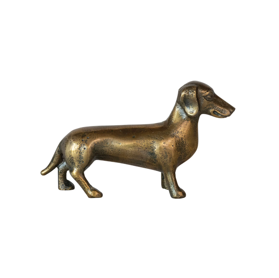 Antique Brass Dachshund