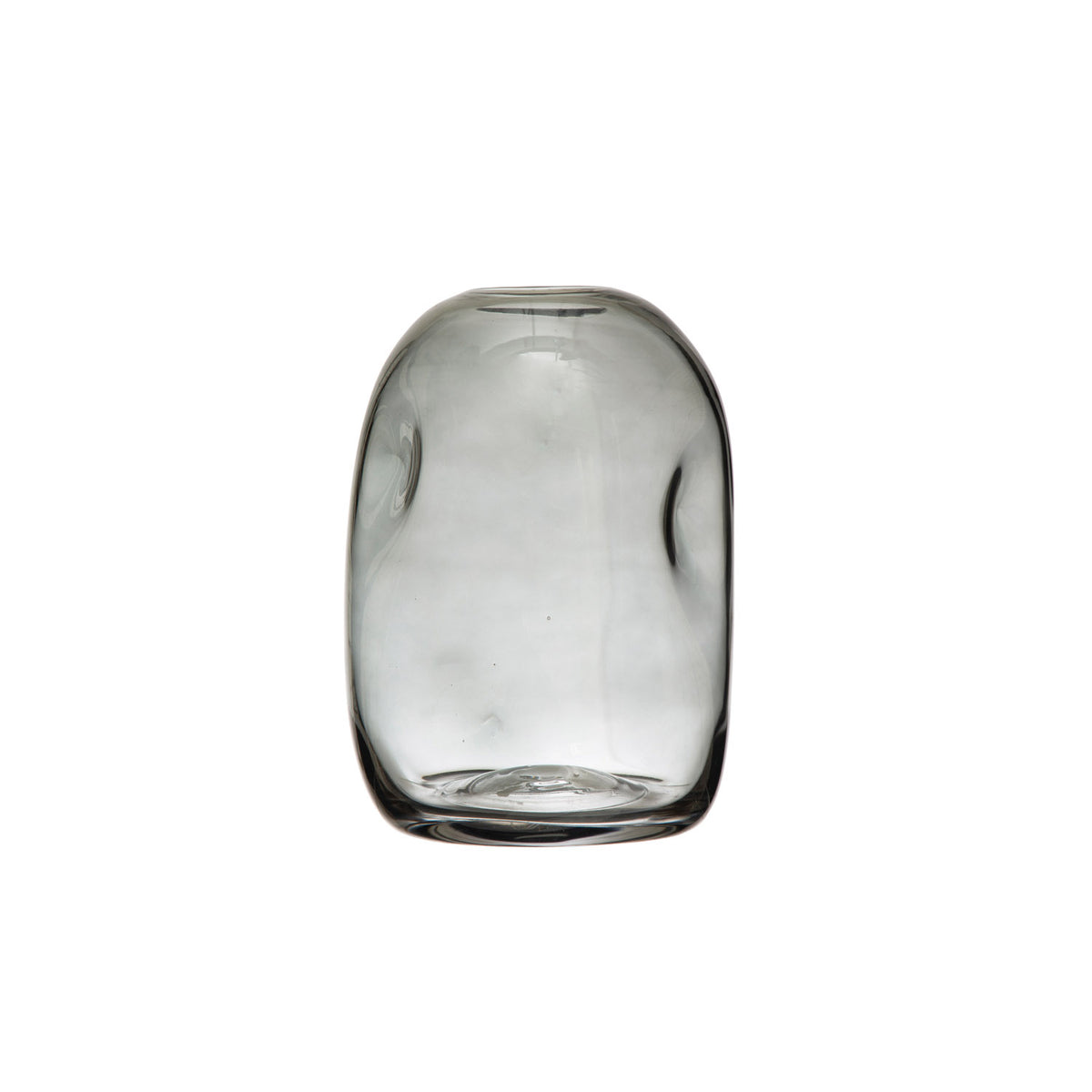 Glass Vase w/ Indentations