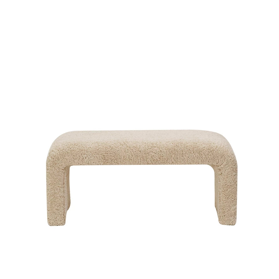 BOUCLE FABRIC BENCH