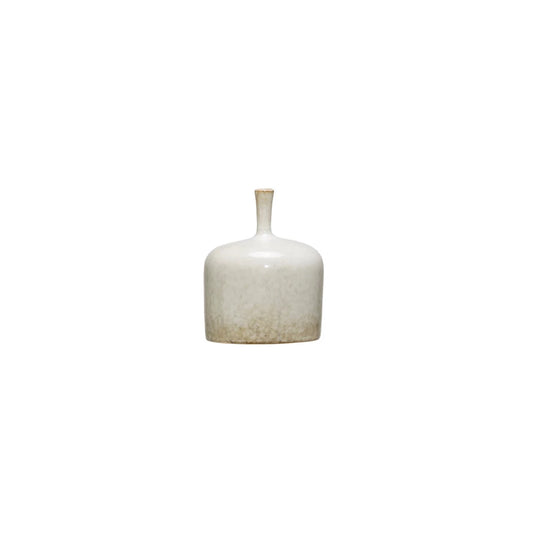 STONEWARE VASE W/GLAZE SM