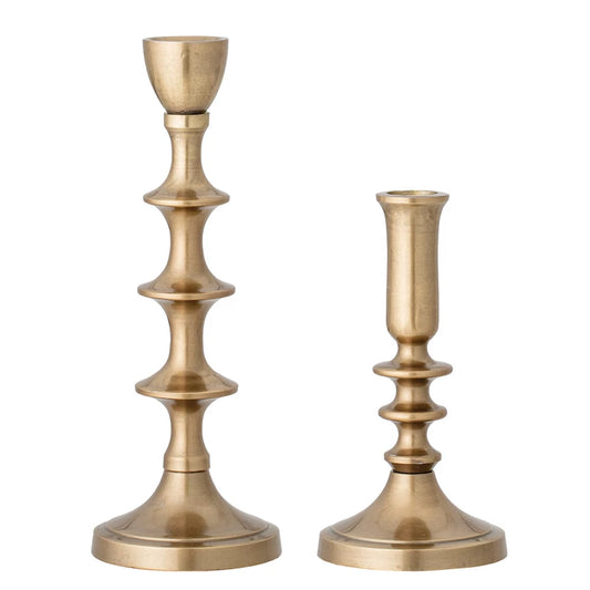 SM - Antique Gold Metal Taper Holder
