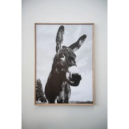 WALL DECOR W/DONKEY PHOTO