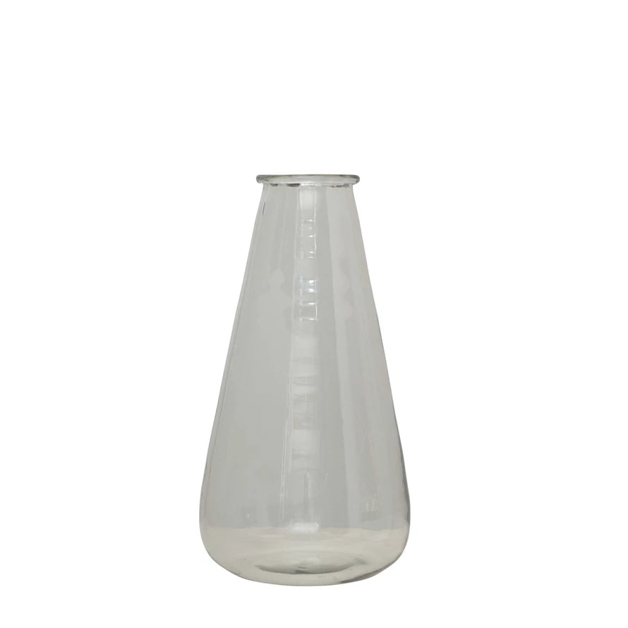 HAND-BLOWN VINTAGE GLASS VASE