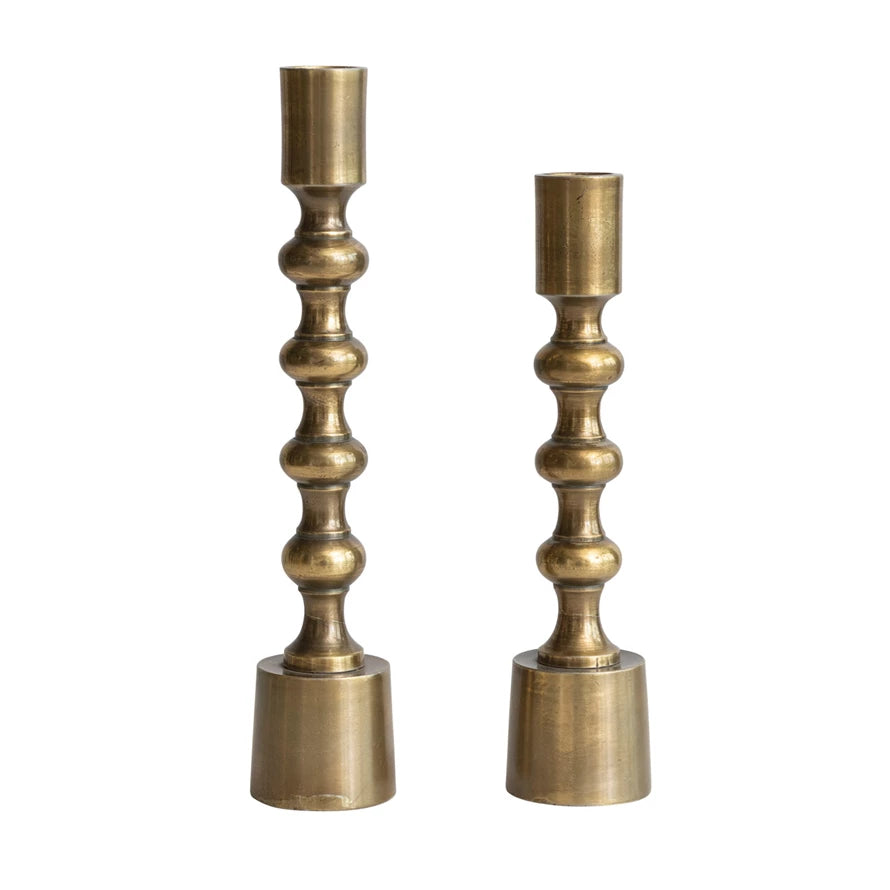 LG CAST IRON GOLD CANDLE STICK