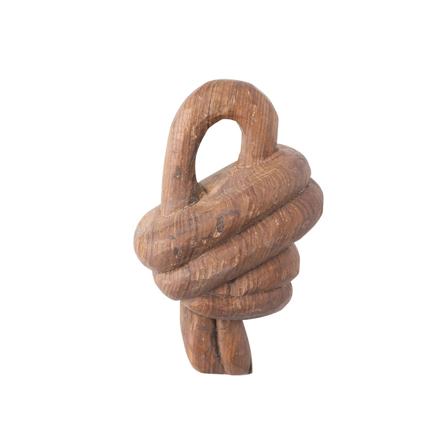 HANDCARVED RECLAIMED WOOD KNOT DECOR