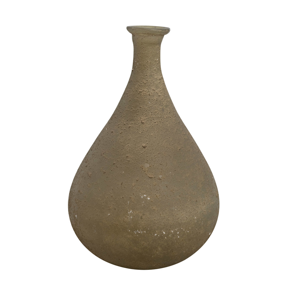 GLASS VASE KHAKI COLOR