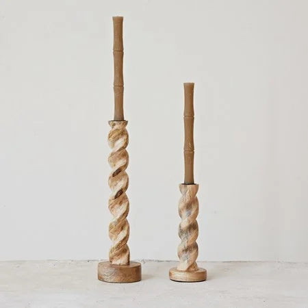 TALL TWISTED MANGO WOOD TAPER