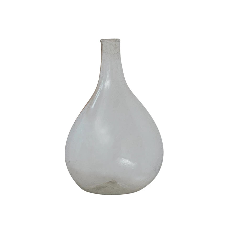 HAND-BLOWN RECYCLED BOTTLE VASE