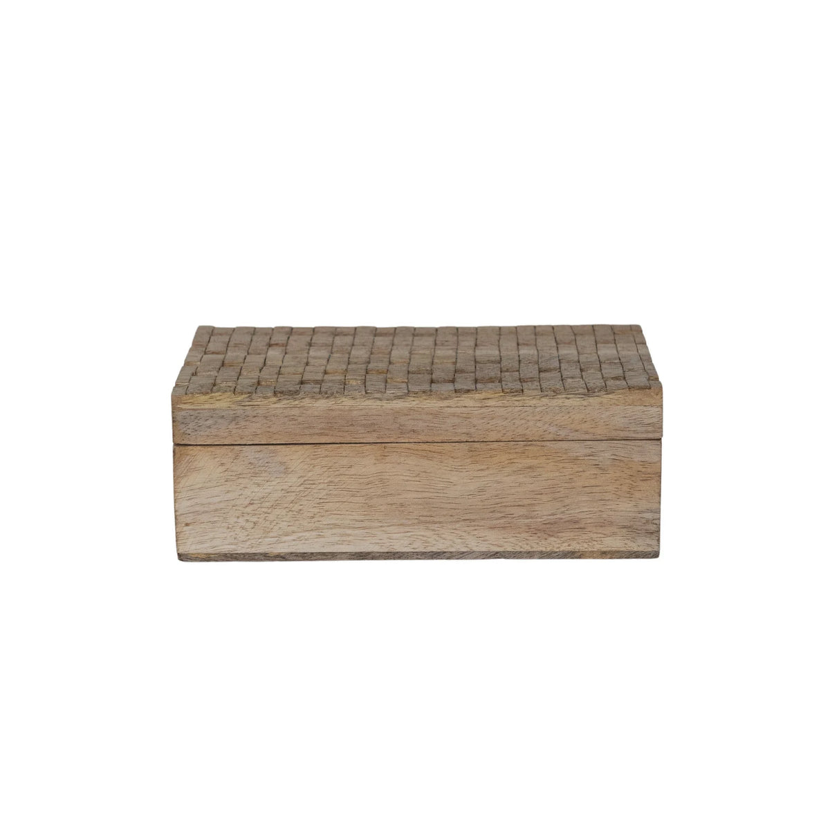 Carved Natural Mango Wood Box