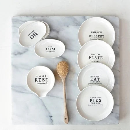 STONEWARE PLATE W/ RELIEF SAYINGS