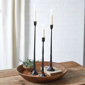 MEDIUM IRON CANDLE HOLDER