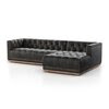 DISTRESSED BLACK SECTIONAL FHN