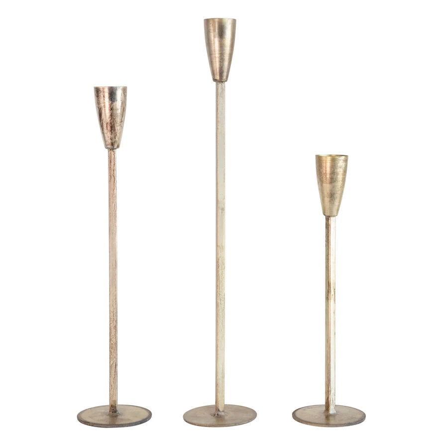 MD - Gold Metal Candle Holder