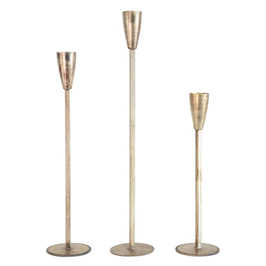 MD - Gold Metal Candle Holder