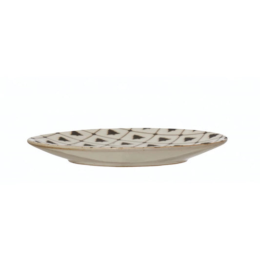 6" Round Tree stoneware Plate