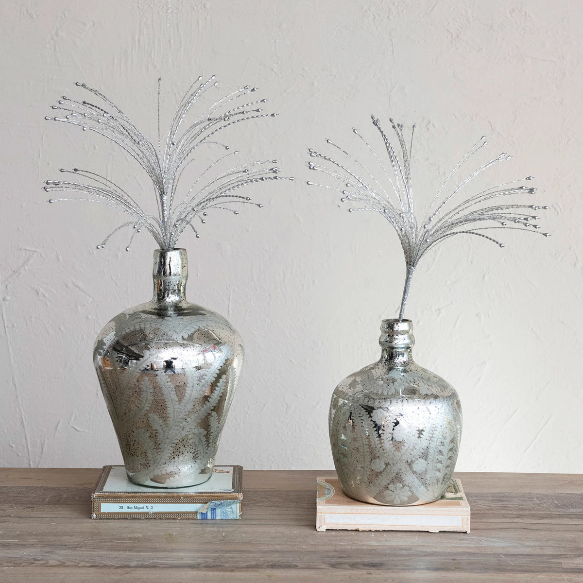 ETCHED MERCURY SILVER VASE