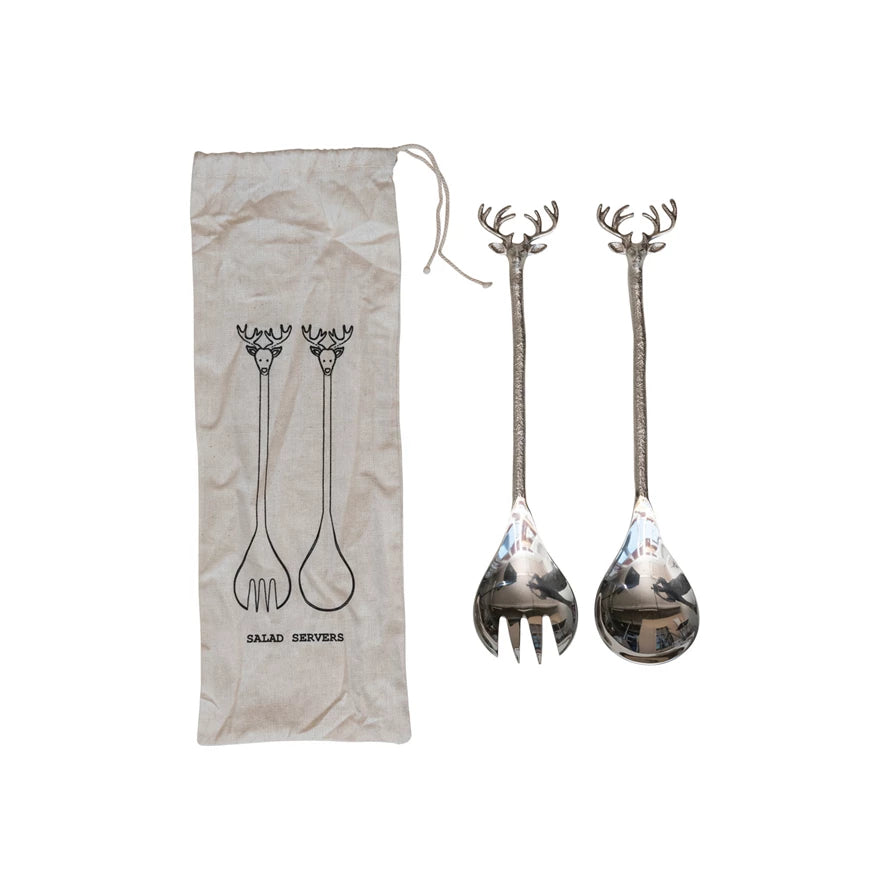 Reindeer Salad Server Set