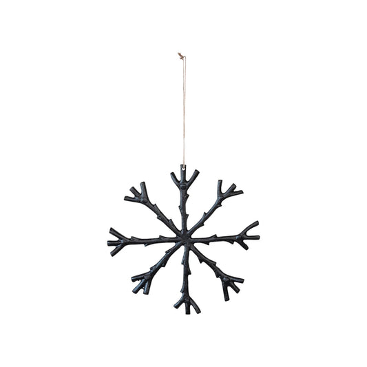 BLACK SNOWFLAKE ORNAMENT
