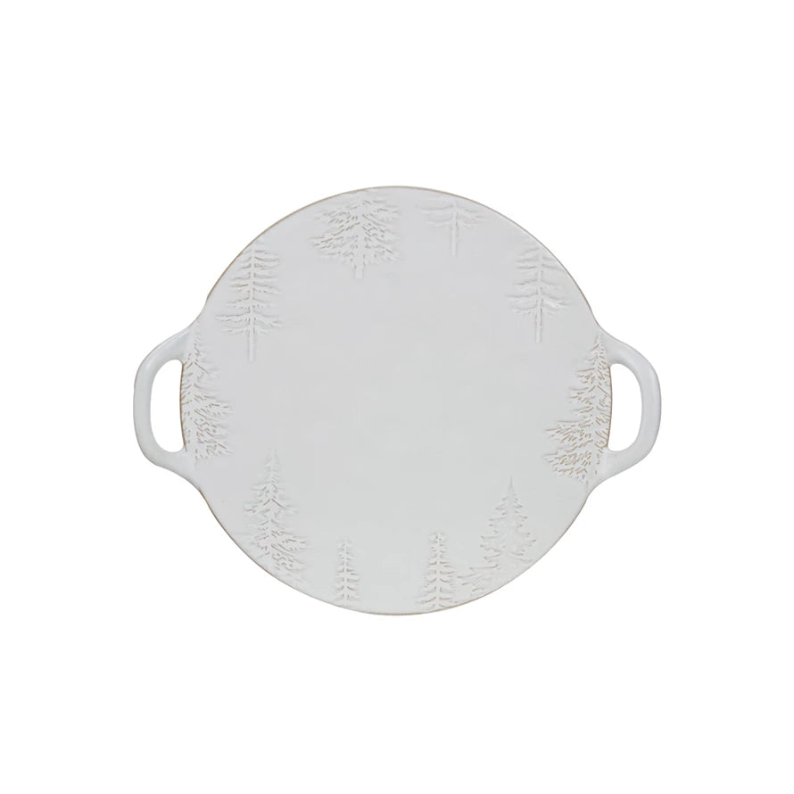 Debossed Stoneware Tray