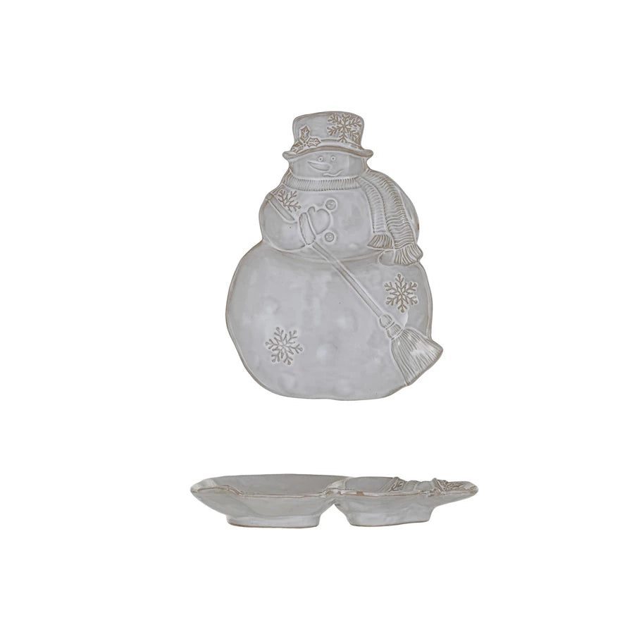 SNOWMAN SHAPED PLATE