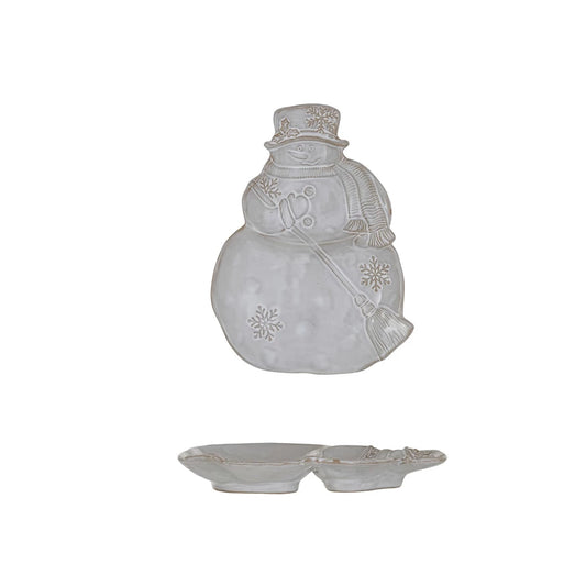 SNOWMAN SHAPED PLATE