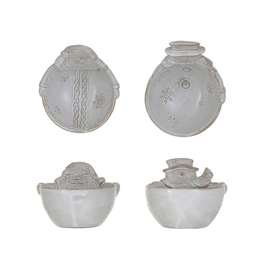 SANTA/SNOWMAN SHAPED BOWL