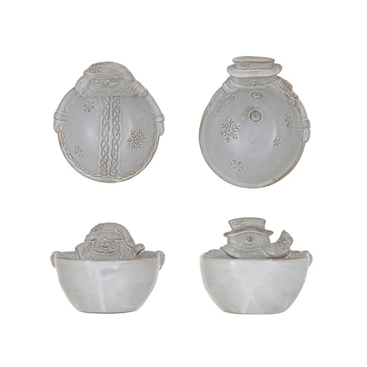 SANTA/SNOWMAN SHAPED BOWL