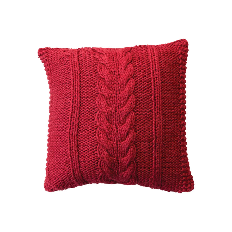 20"WOVEN RED PILLOW
