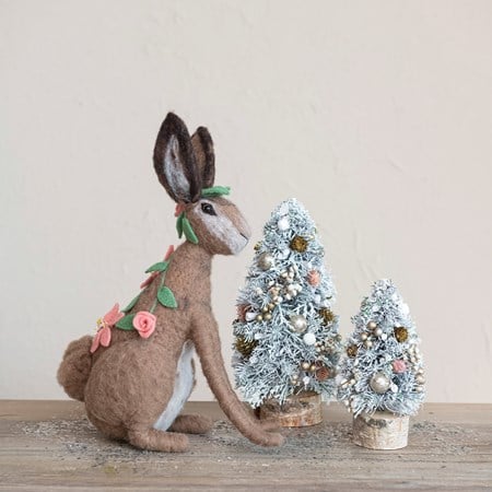 Small Christmas Tree w/ ornaments and Pinecones