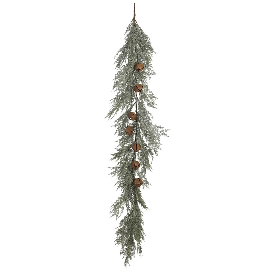 72"FAUX CEDAR GARLAND W/METAL BELLS