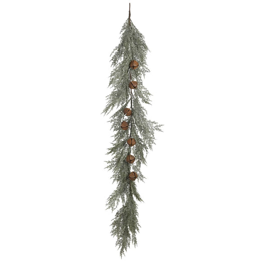 72"FAUX CEDAR GARLAND W/METAL BELLS